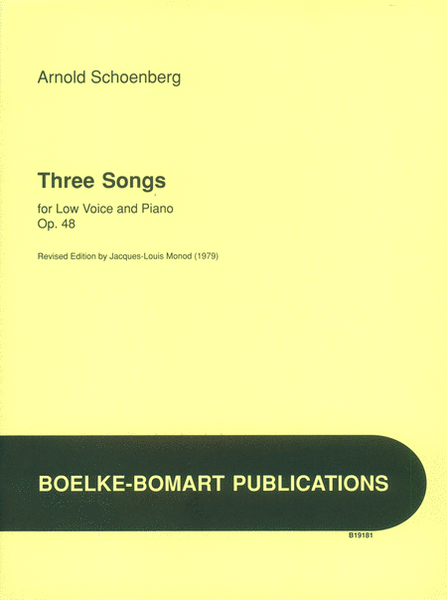 Songs 3 for Low Voice and Piano, Op. 48 G-E