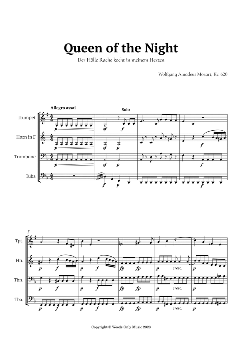 Queen of the Night Aria by Mozart for Brass Quartet image number null