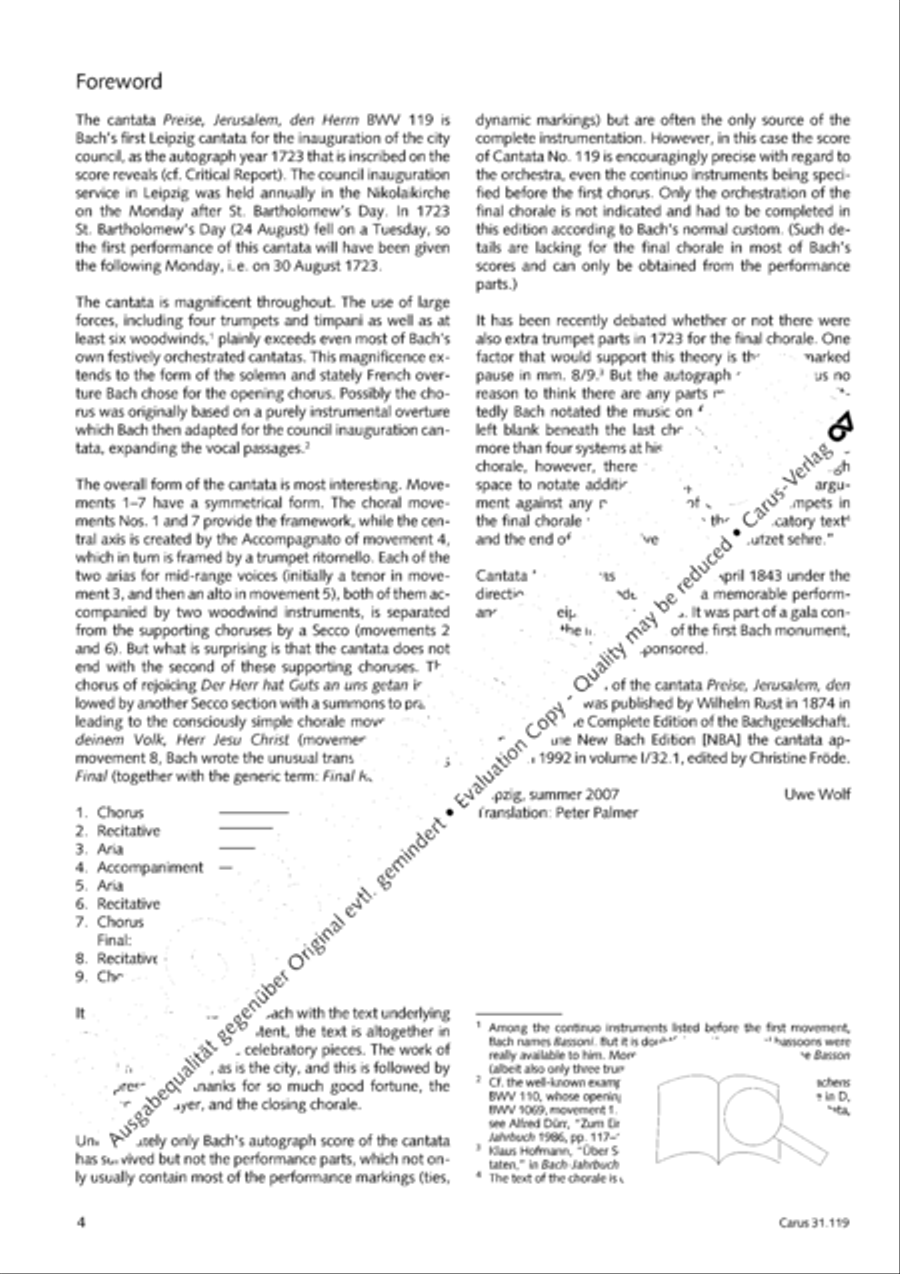 Praise the Lord, O Jerusalem (Preise, Jerusalem, den Herrn) 4-Part scores gallery preview page 5
