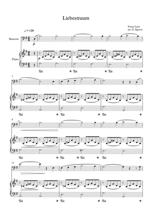 Liebestraum (Dream Of Love), Franz Liszt, For Bassoon & Piano