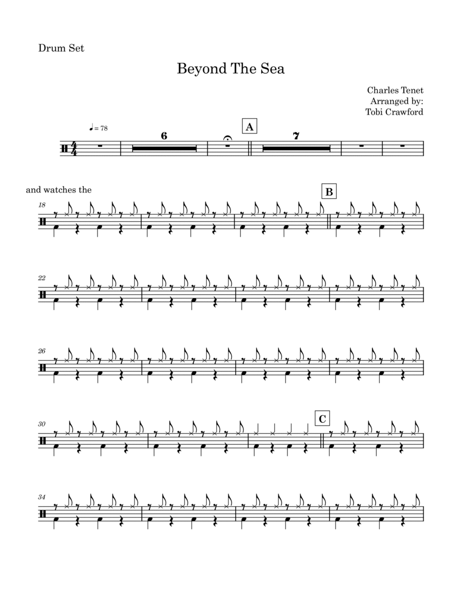 Beyond The Sea *INSTRUMENTAL PACK ONLY* Jazz Ensemble scores gallery preview page 1