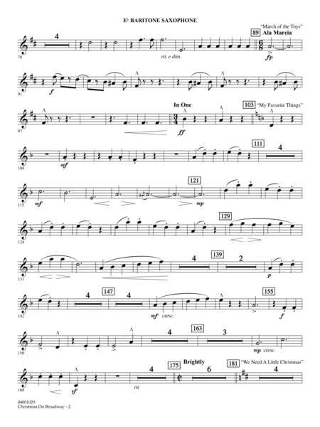 Christmas on Broadway - Eb Baritone Saxophone