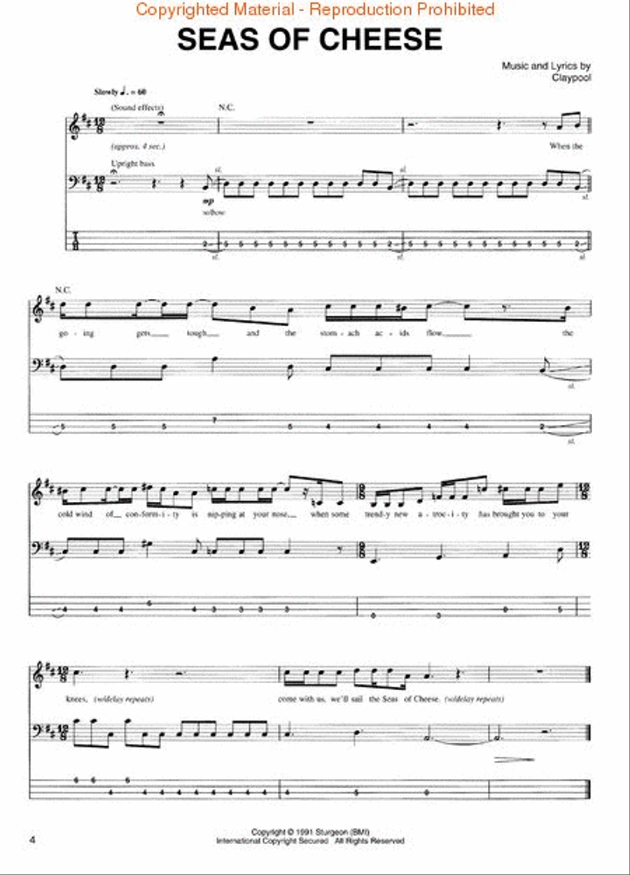Primus – Sailing the Seas of Cheese Electric Guitar scores gallery preview page 2