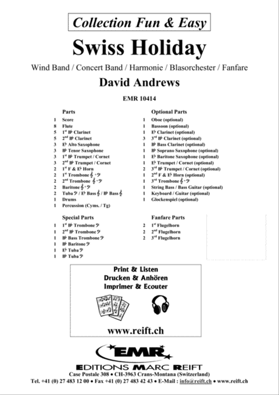 Swiss Holiday Concert Band scores gallery preview page 2