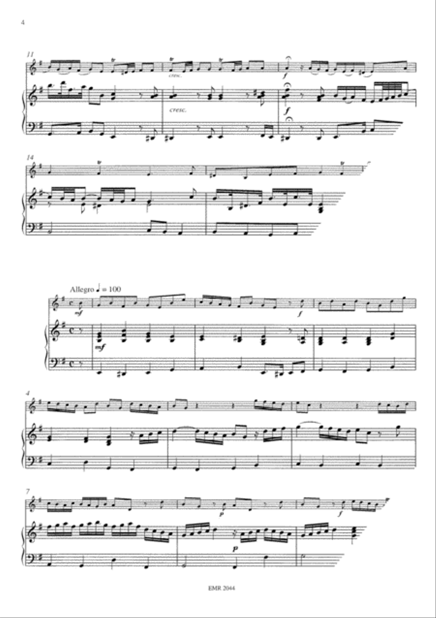 Sonata No. 2 in E minor Clarinet Solo scores gallery preview page 4