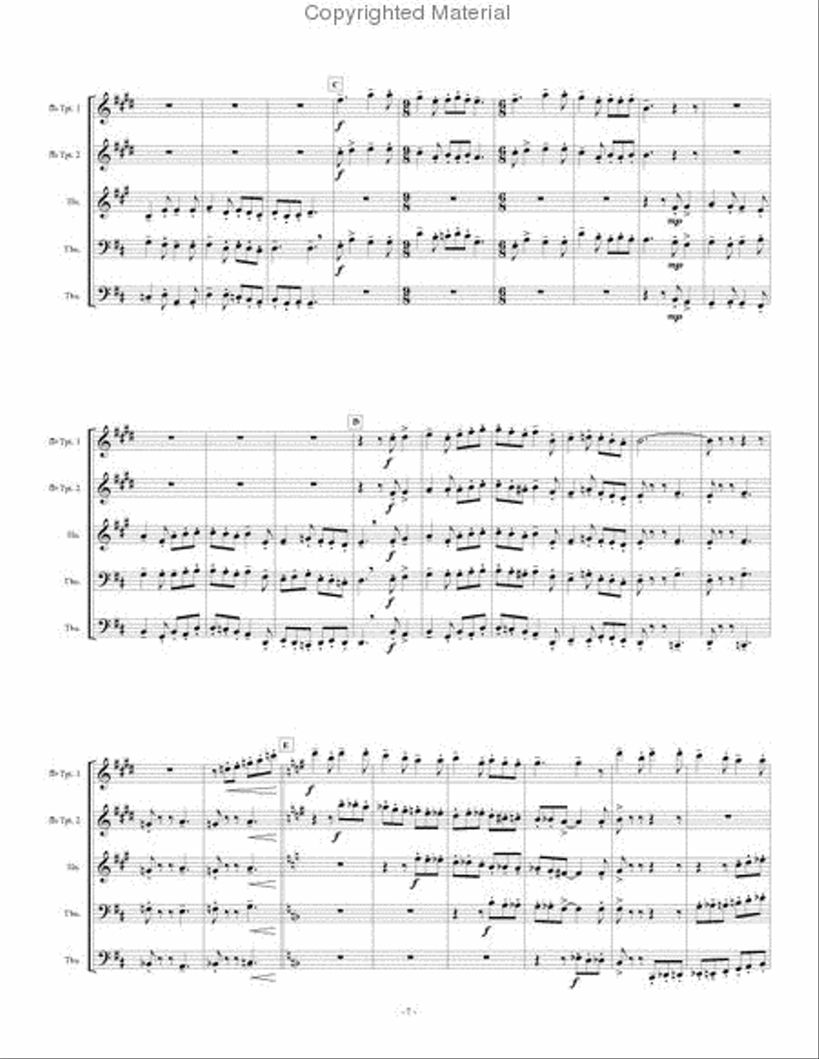 3 Medieval Carols Brass Quintet scores gallery preview page 8