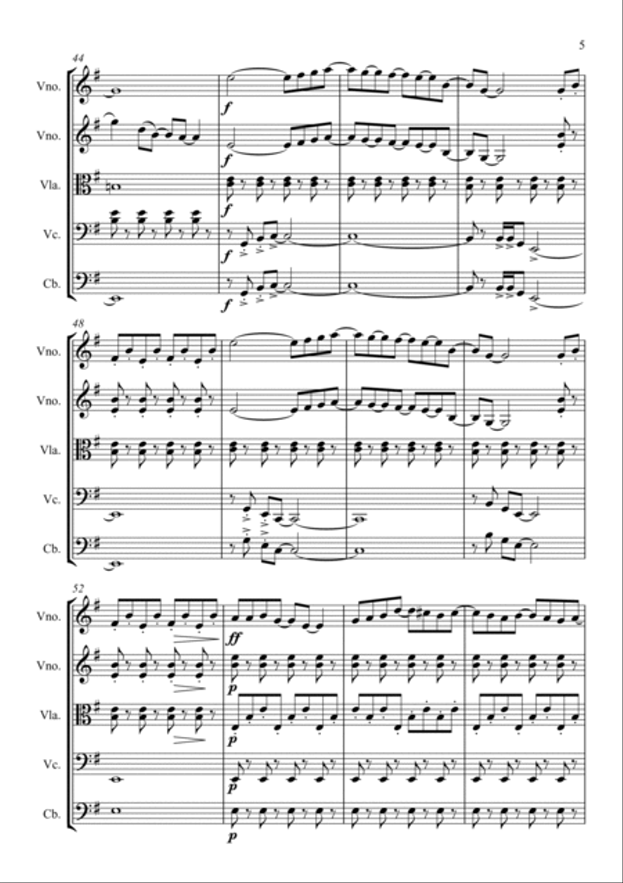 Eleanor Rigby Eleanor Rigby String Quintet scores gallery preview page 5