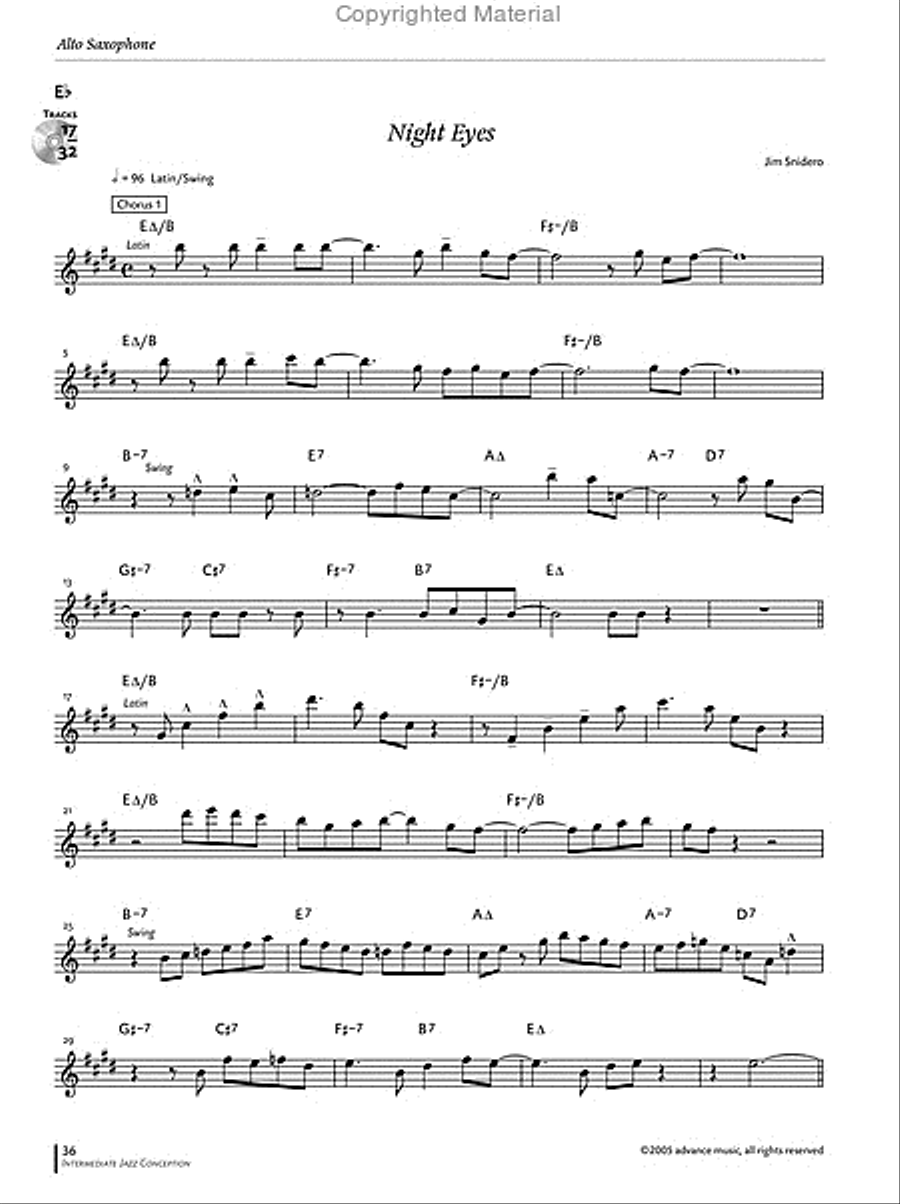 Intermediate Jazz Conception Alto & Baritone Saxophone Baritone Saxophone scores gallery preview page 16