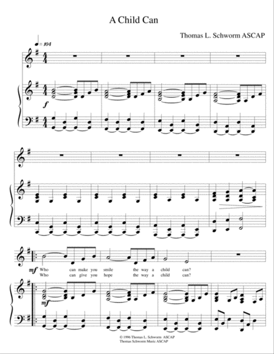 A Child Can A Child Can Unison Choir scores gallery preview page 2