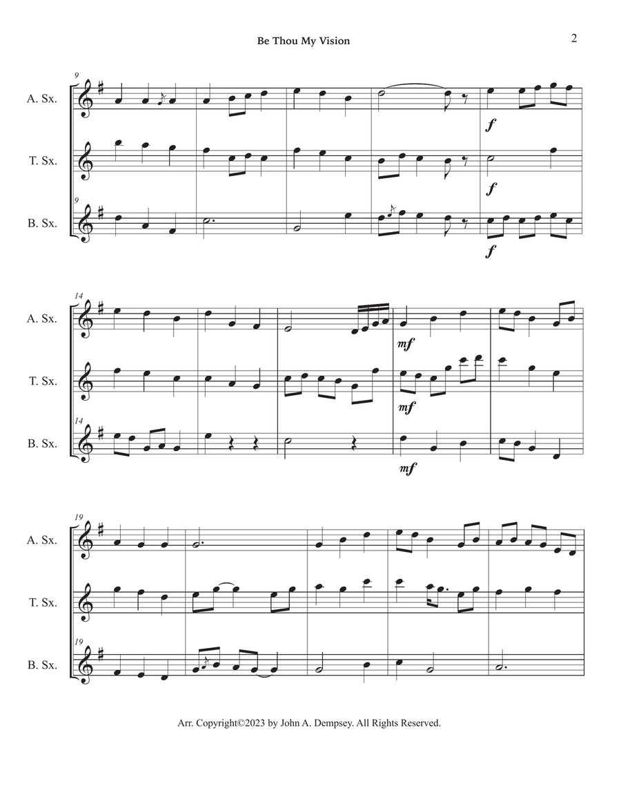 Be Thou My Vision (Sax Trio: ATB) Woodwind Trio scores gallery preview page 6