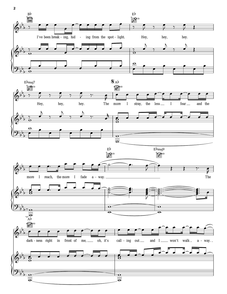 Rise Up Rise Up Piano, Vocal, Guitar scores gallery preview page 2