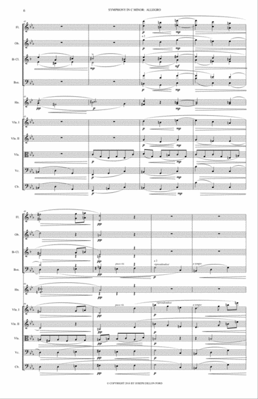 Symphony in C MINOR - The Fitch Symphony - all four movements (33 minutes) Full Orchestra scores gallery preview page 6