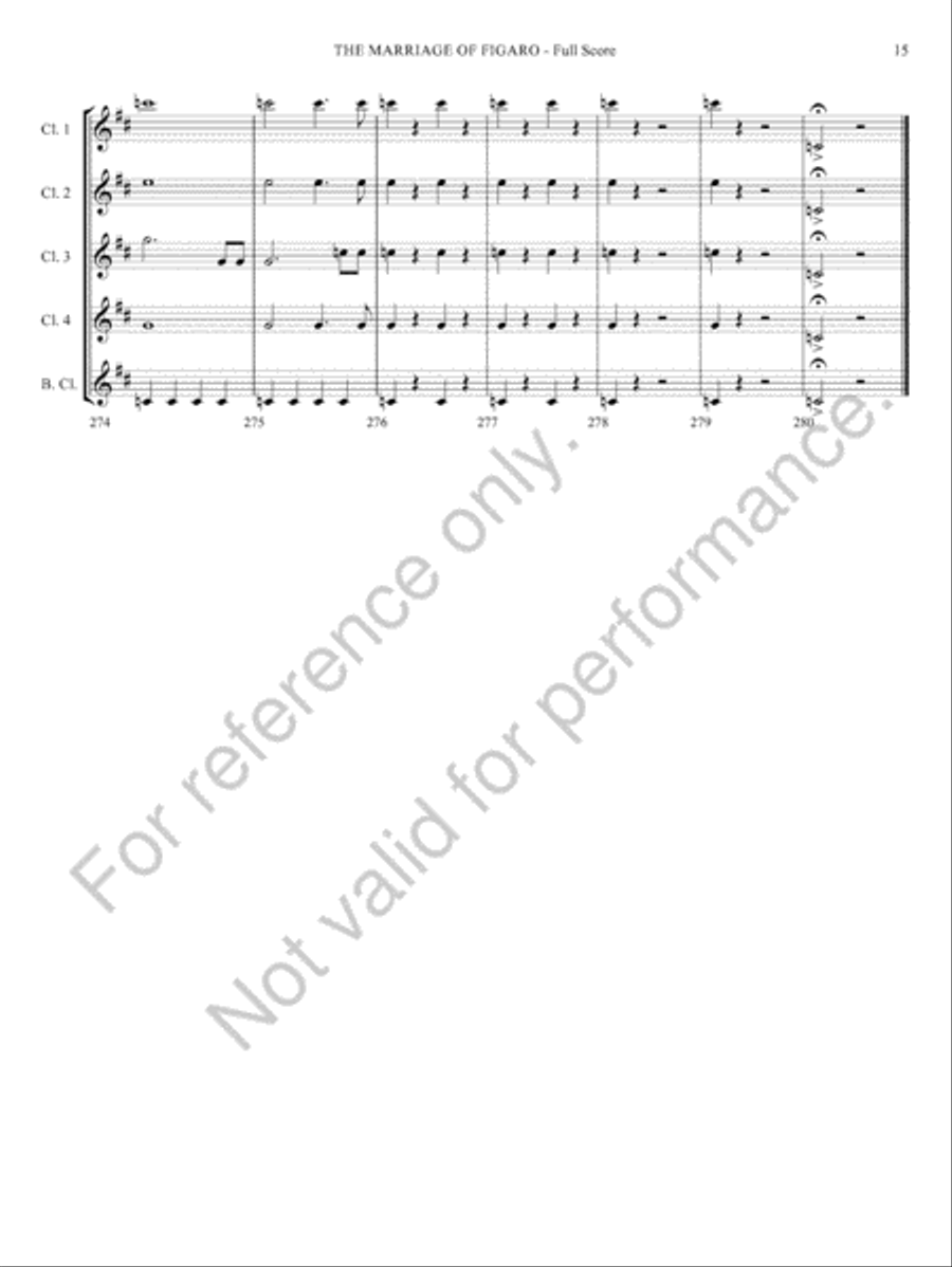 The Marriage Of Figaro The Marriage Of Figaro Clarinet Quintet scores gallery preview page 17