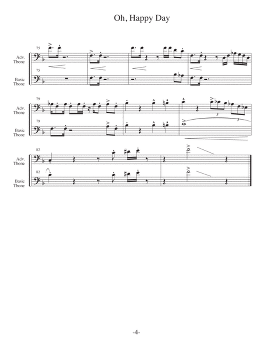 O Happy Day (Arrangements Level 3-5 for TROMBONE + Written Acc) Hymns image number null