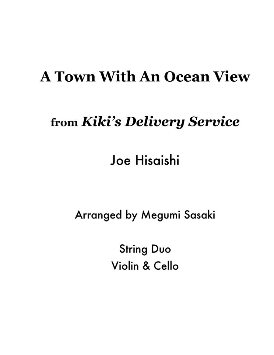 Kiki's Delivery Service (on A Clear Day) String Duet scores gallery preview page 1