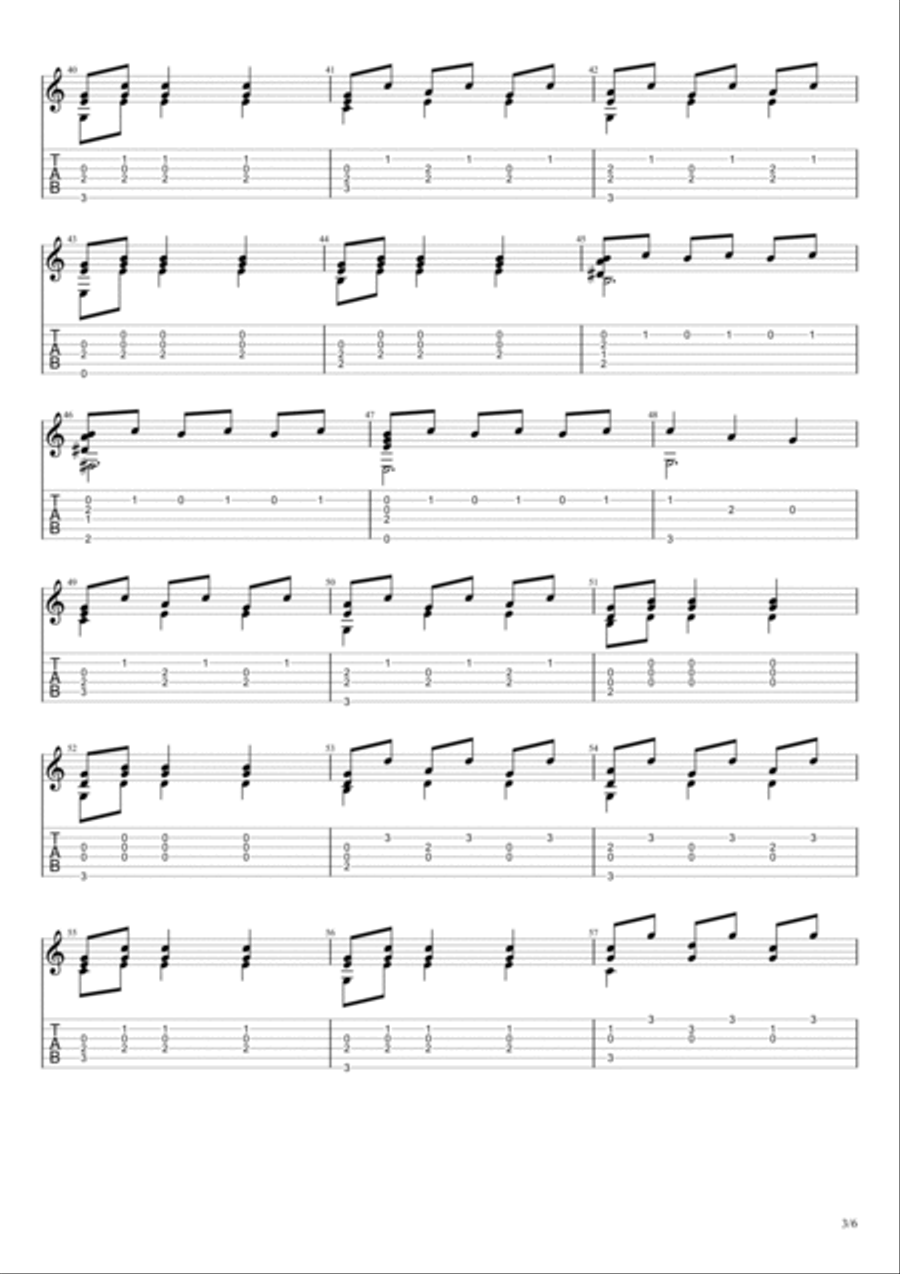 The Skaters Waltz (Les Patineurs) Acoustic Guitar scores gallery preview page 3