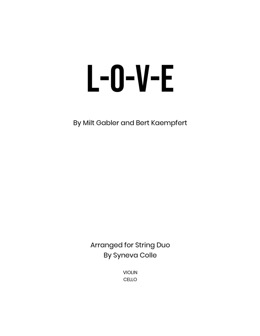 L-o-v-e String Duet scores gallery preview page 1