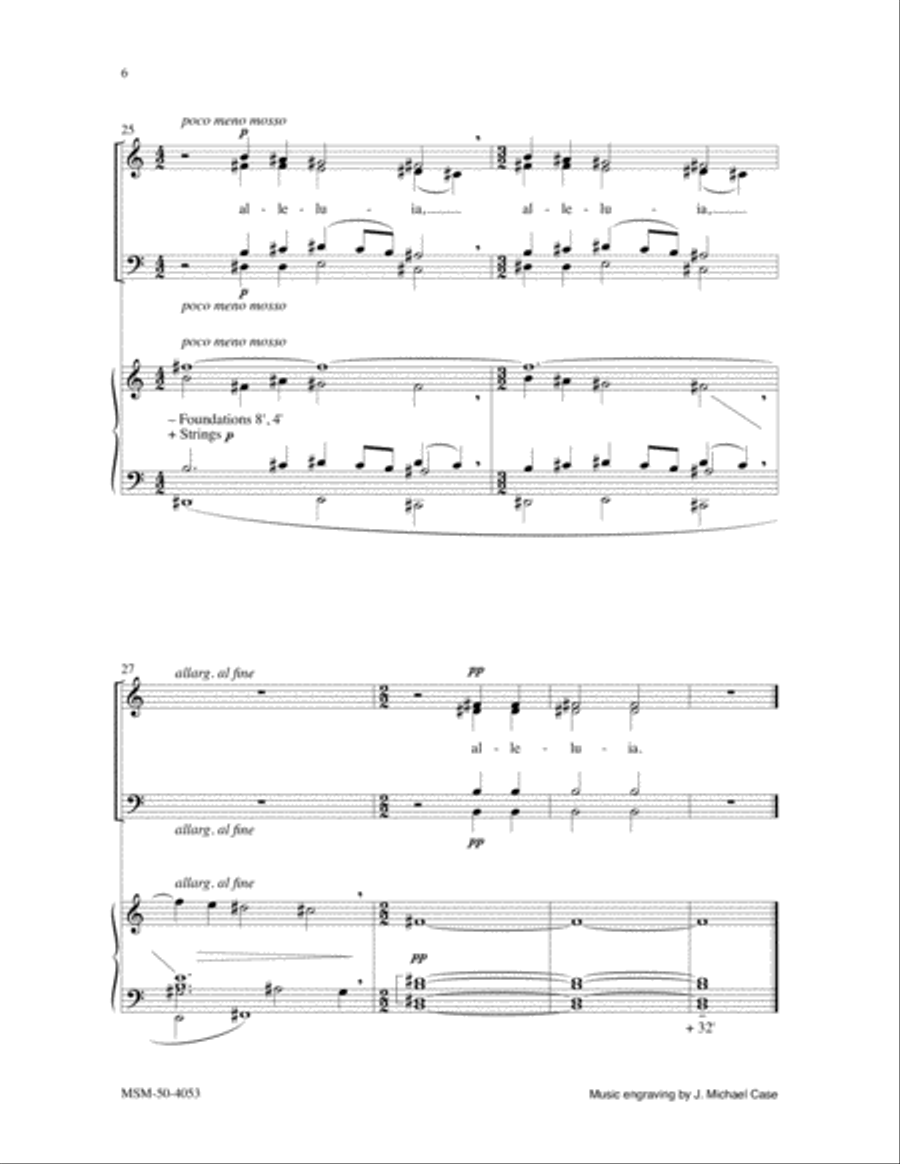 An Easter Alleluia 4-Part scores gallery preview page 4