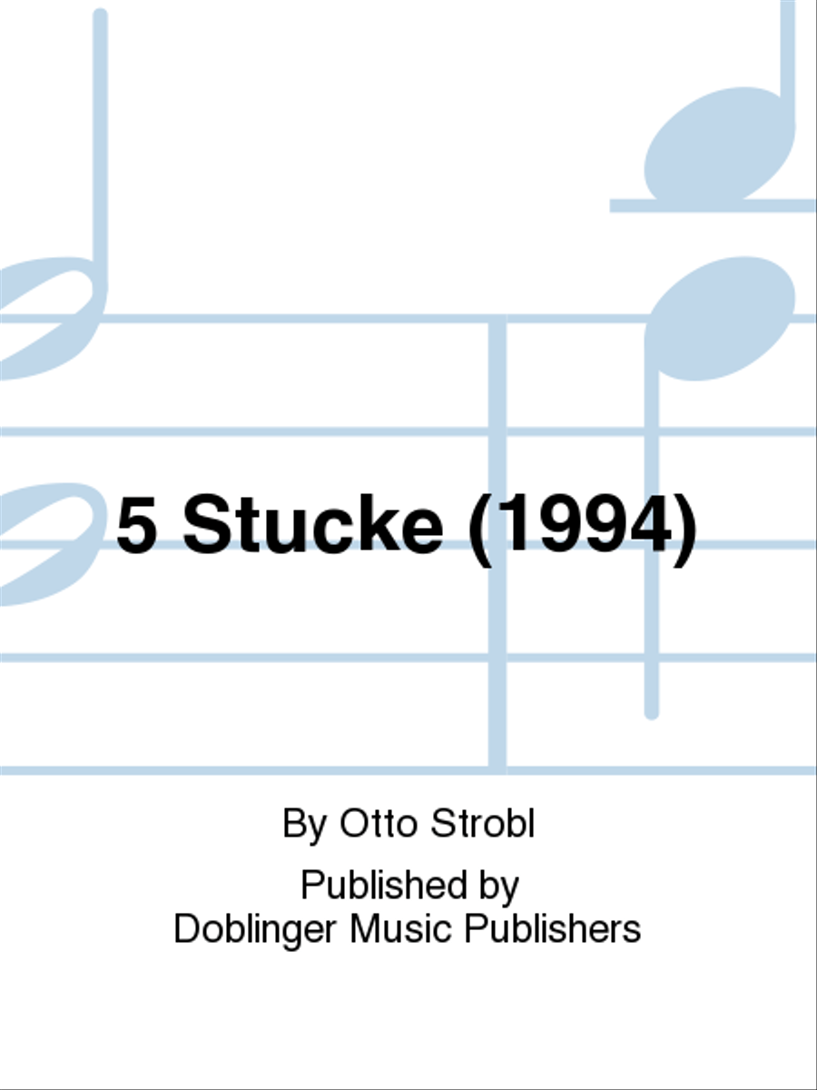 5 Stucke (1994) 5 Stucke (1994) Score and Part scores gallery preview page 1