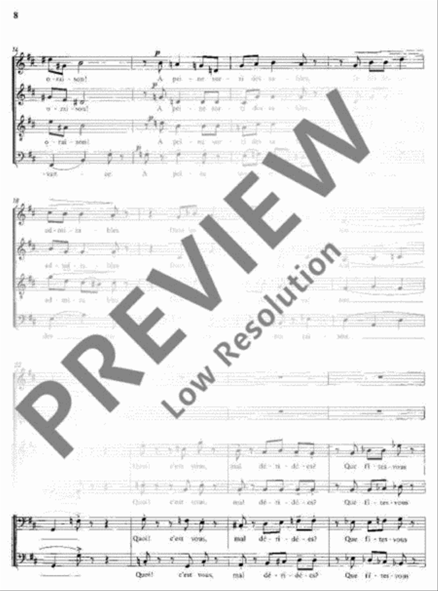 Trois Poèmes de Paul Valéry SSAATTBB scores gallery preview page 9