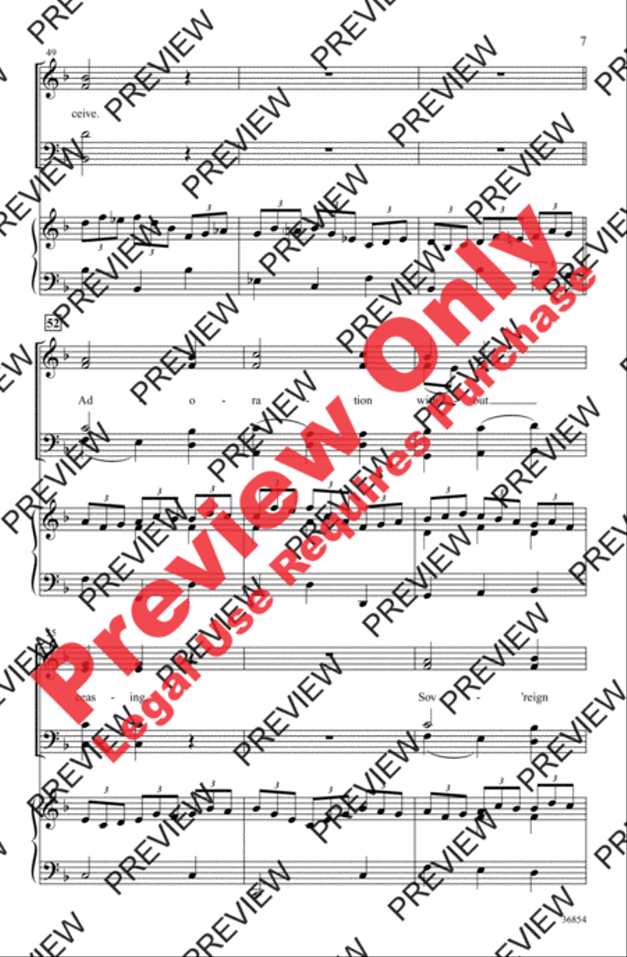Surround Him with Praise 4-Part scores gallery preview page 7