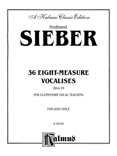 36 Eight-Measure Vocalises for Elementary Teaching