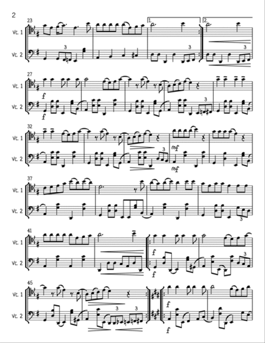 Always Look On The Bright Side Of Life String Duet scores gallery preview page 2