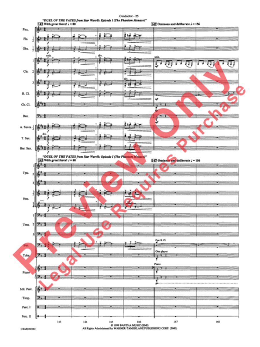 John Williams: Fantasy of Flight (Medley) Concert Band scores gallery preview page 28