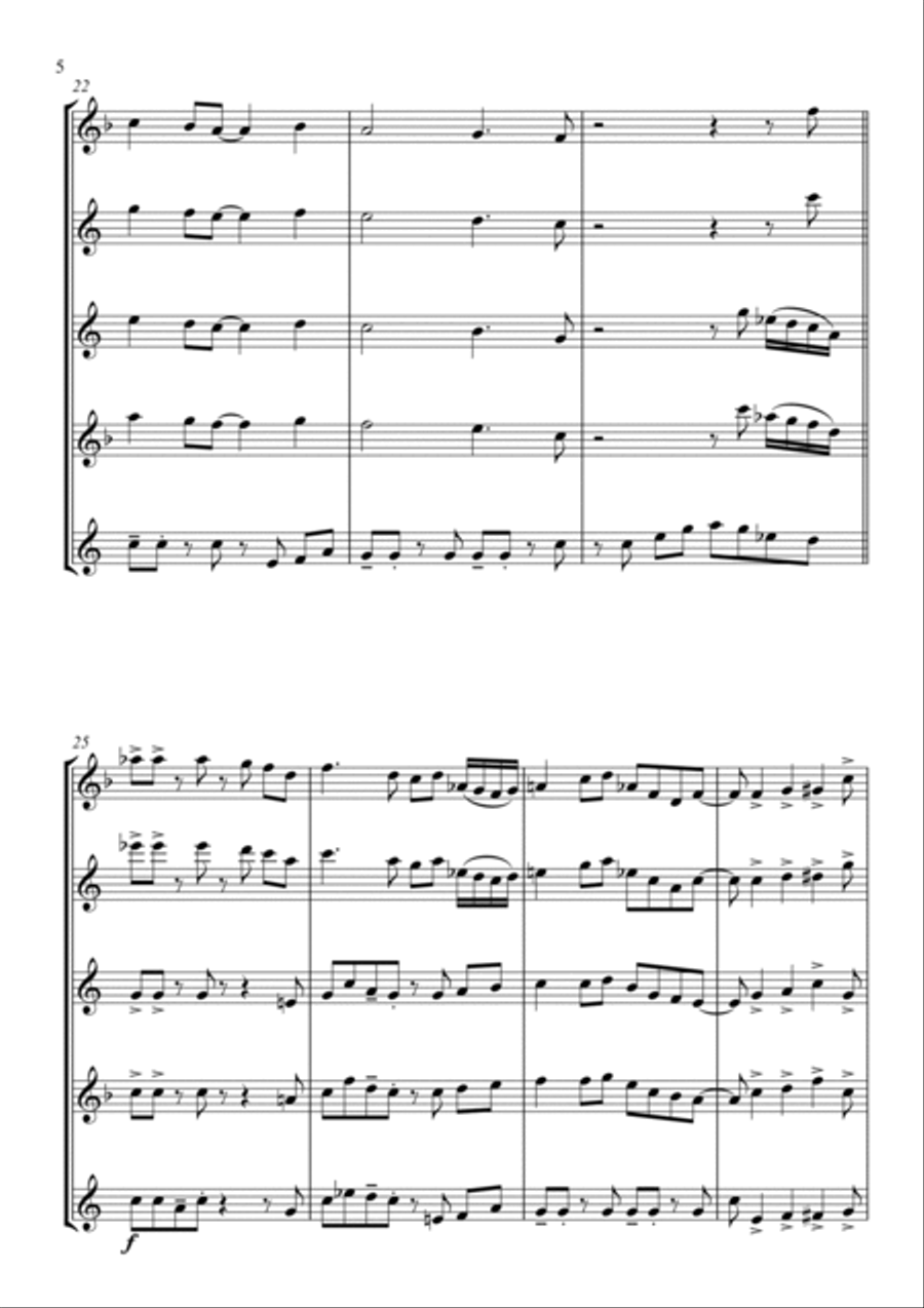 Joy to the (Rockin') World Joy to the (Rockin') World Woodwind Trio scores gallery preview page 6
