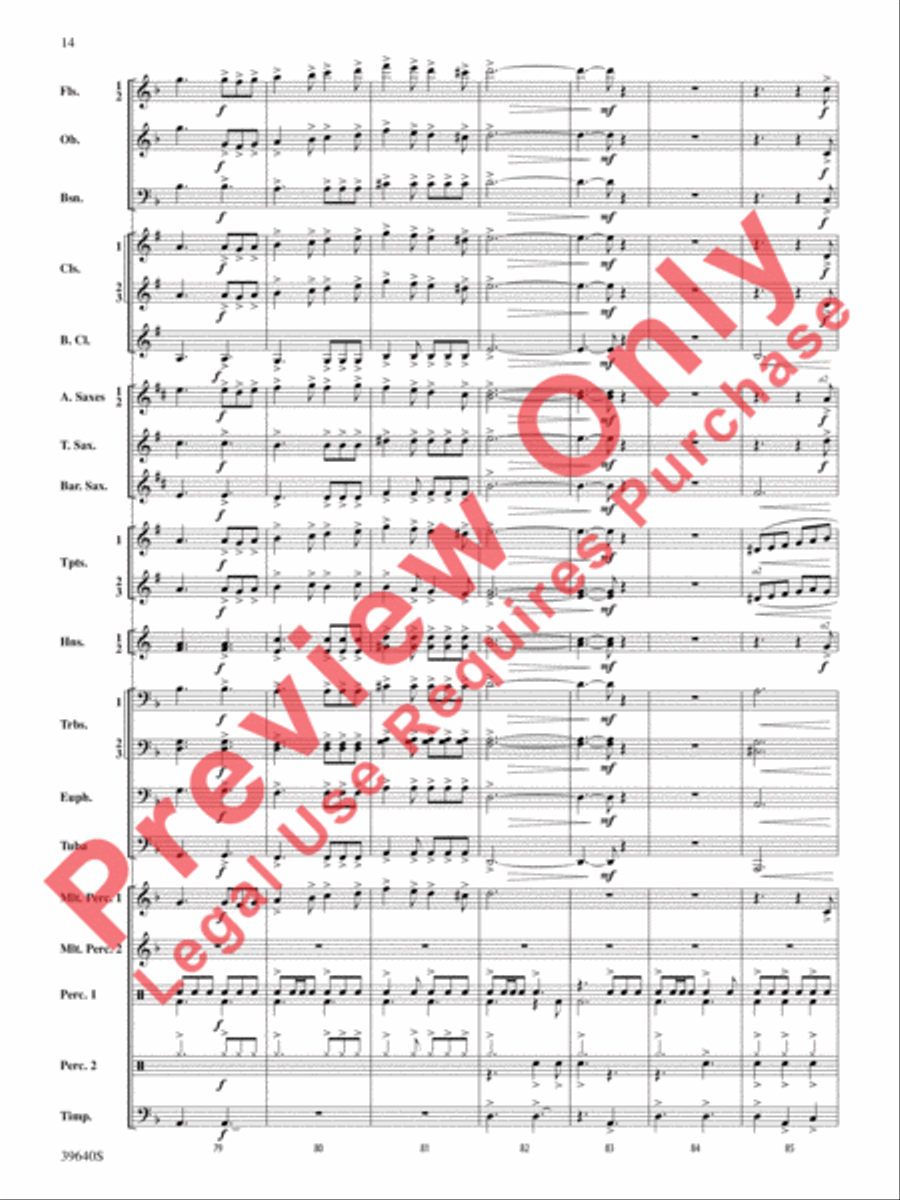 Ancient Carol Variants Concert Band scores gallery preview page 15