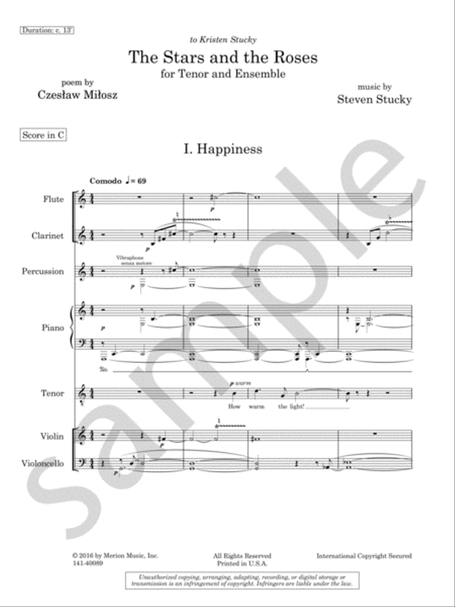 The Stars and the Roses The Stars and the Roses Chamber Music scores gallery preview page 3