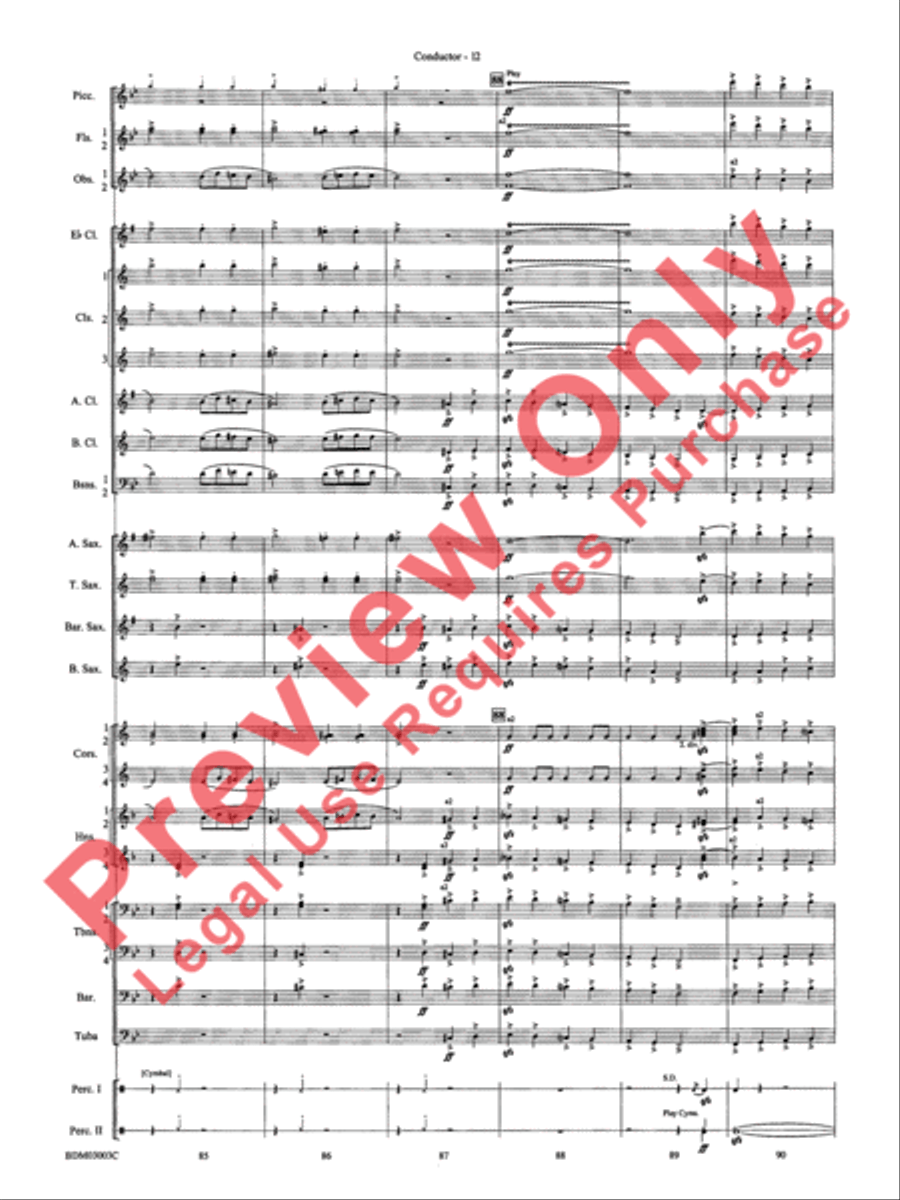 The Pride of the Wolverines Concert Band scores gallery preview page 14