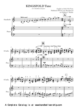 Kingsfold Tune for 2 octave Handbells and Easy Piano or Keyboard
