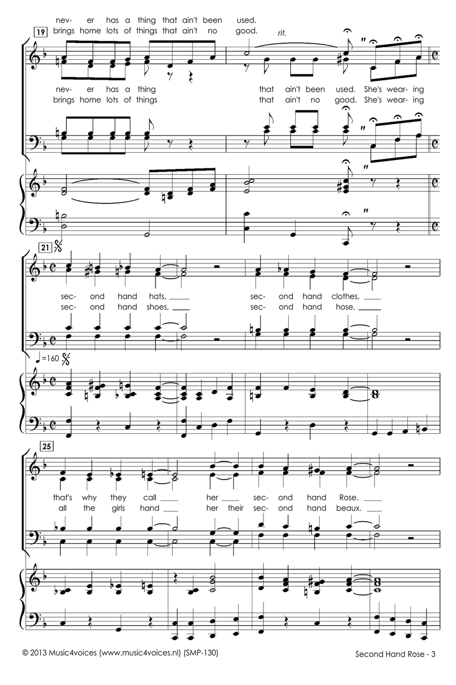 Second Hand Rose Divisi scores gallery preview page 5
