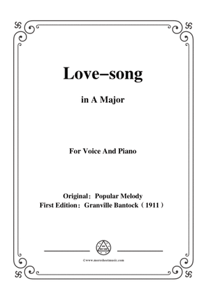 Book cover for Bantock-Folksong,Love-song(Doos ya lellee),in A Major,for Voice and Piano