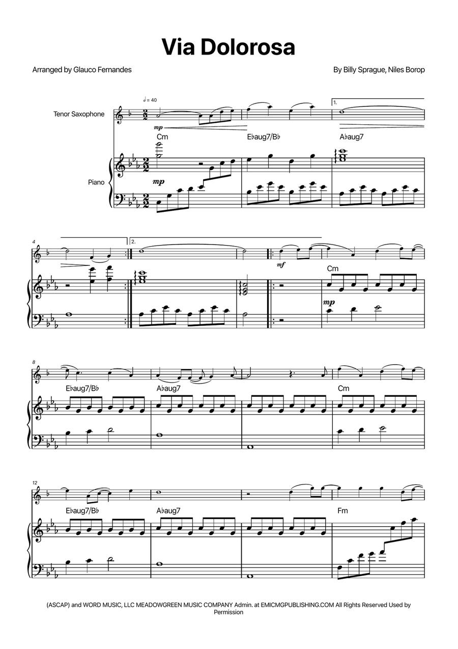 Via Dolorosa Chamber Music scores gallery preview page 1