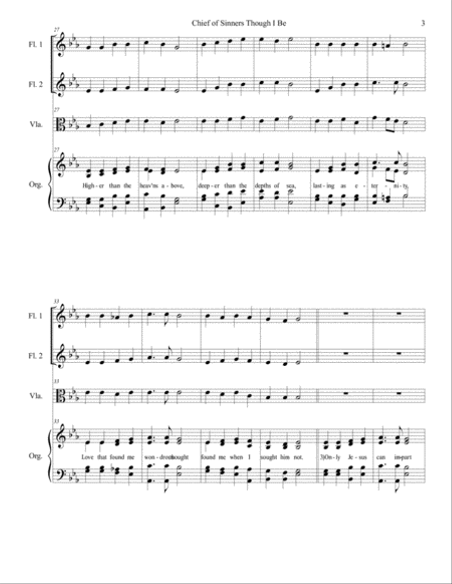 Chief of Sinners Though I Be, Hymn Setting Unison Choir scores gallery preview page 4