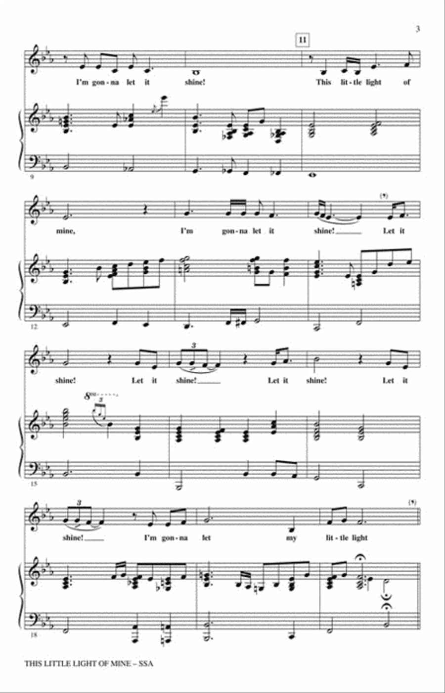 This Little Light of Mine SSA scores gallery preview page 3