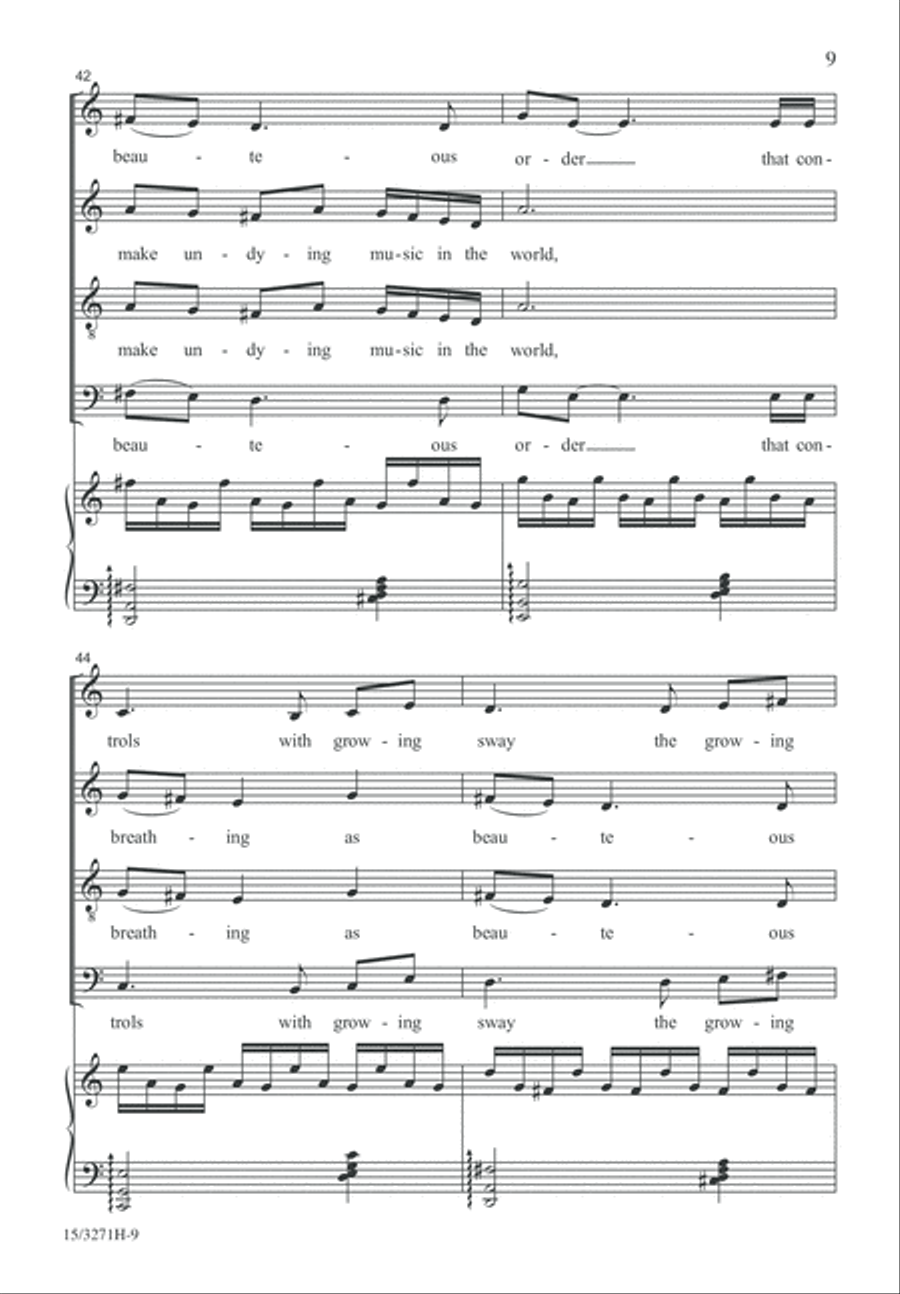 The Choir Invisible 4-Part scores gallery preview page 9