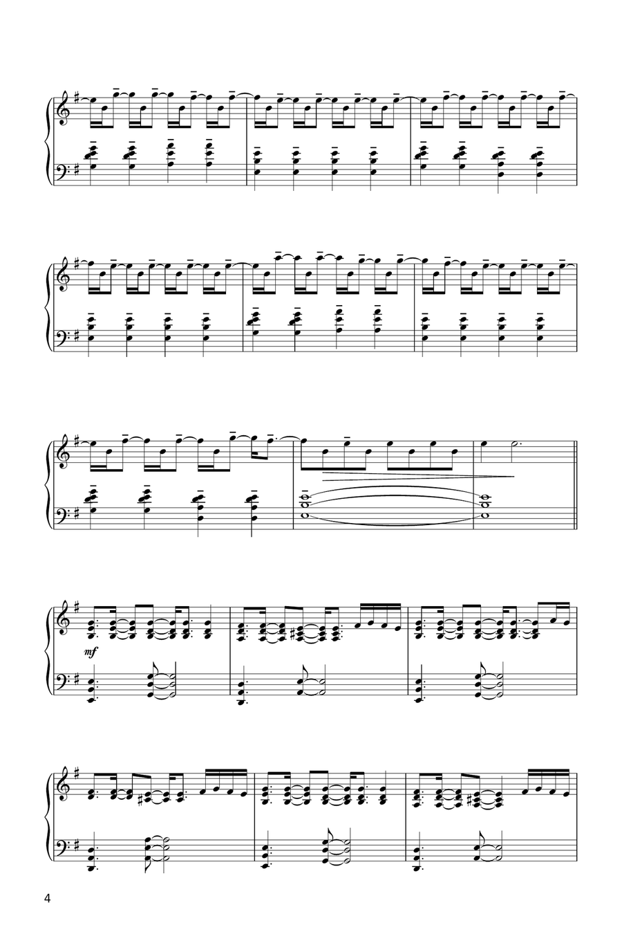 Andare Piano Solo scores gallery preview page 4