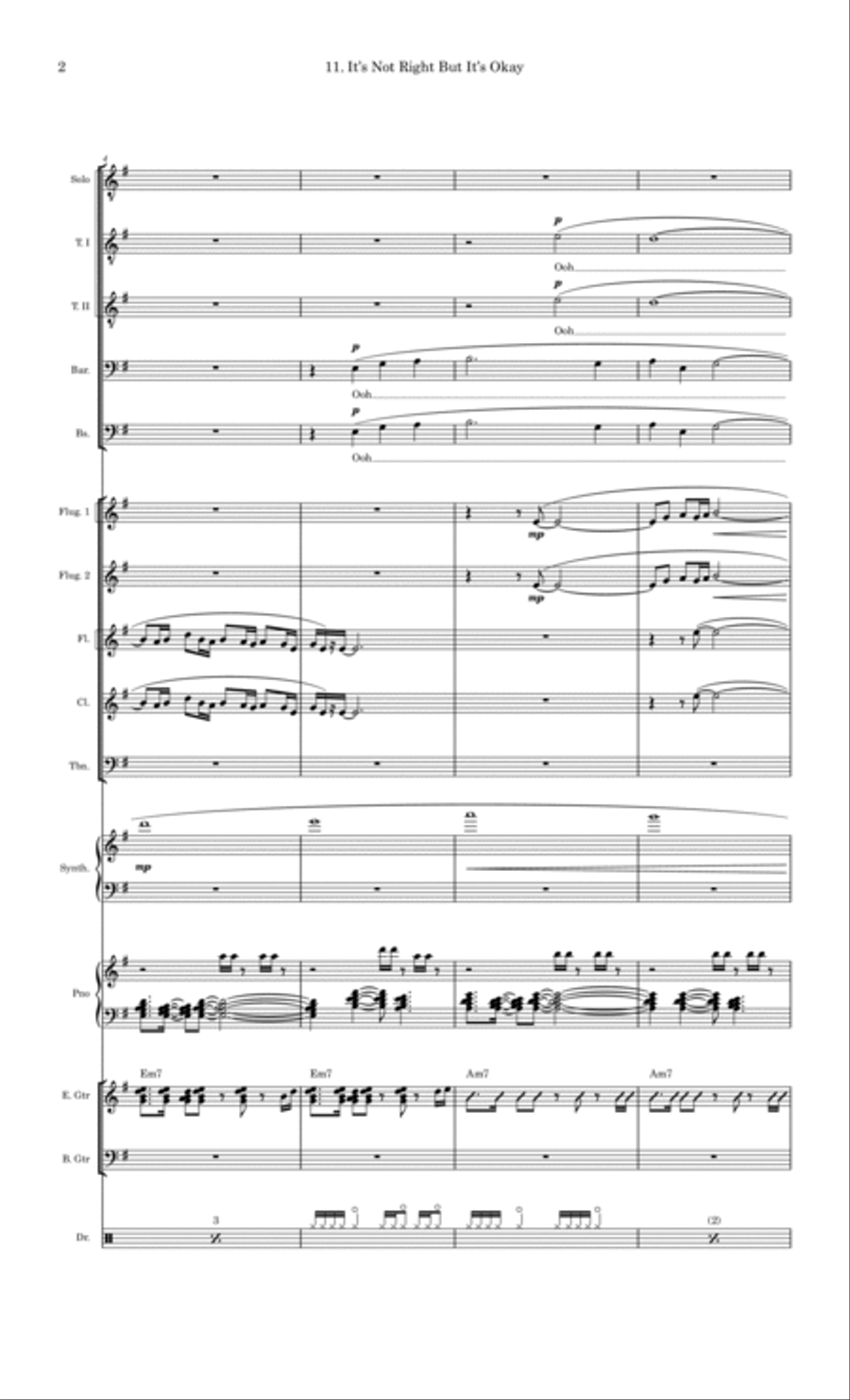 It's Not Right But It's Okay Large Ensemble scores gallery preview page 2