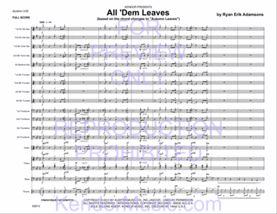 All 'Dem Leaves Jazz Ensemble scores gallery preview page 3