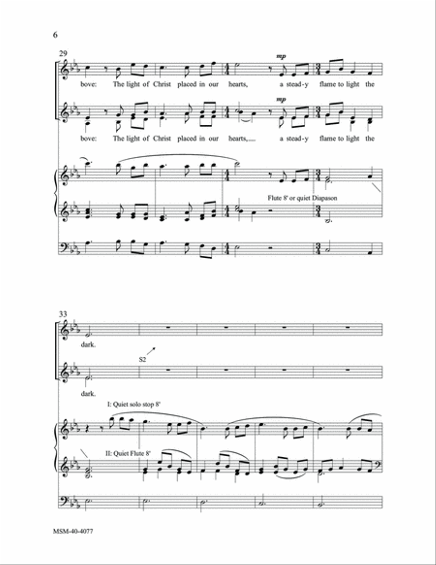 A Steady Flame to Light the Dark (Downloadable Choral Score)