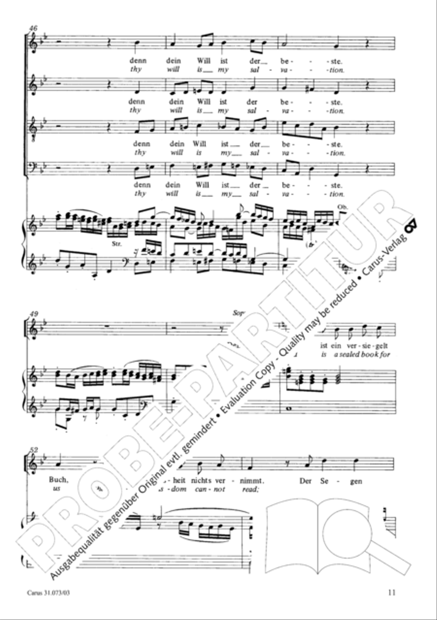 Thy will, O Lord, be done for me (Herr, wie du willt, so schicks mit mir) STB scores gallery preview page 12
