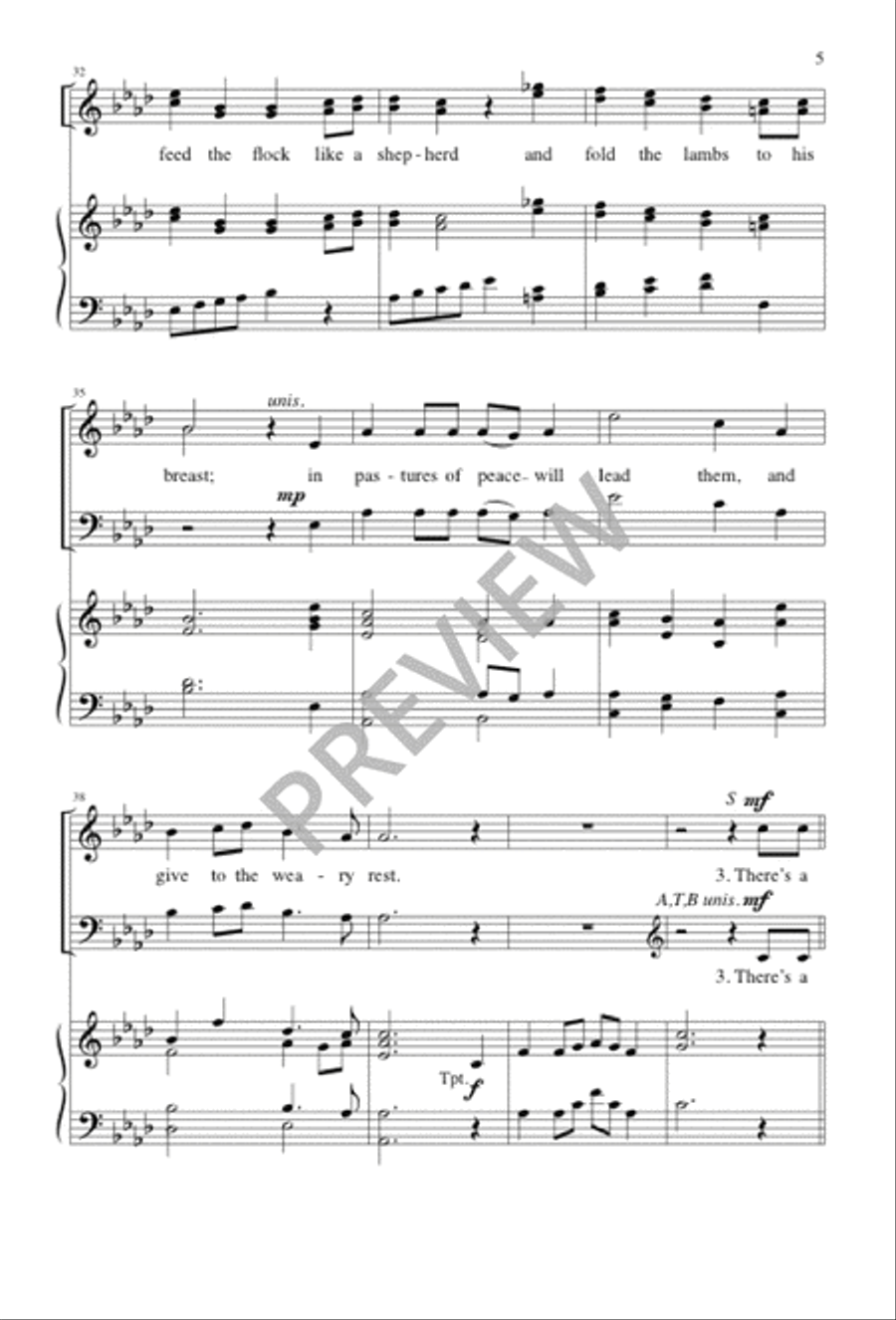 A Voice in the Wilderness 4-Part scores gallery preview page 5