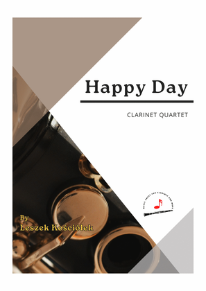 Book cover for Happy Day (clarinet quartet)