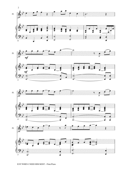 6 BEAUTIFUL HYMNS, Set III & IV (Duets - Flute and Piano with Parts) image number null