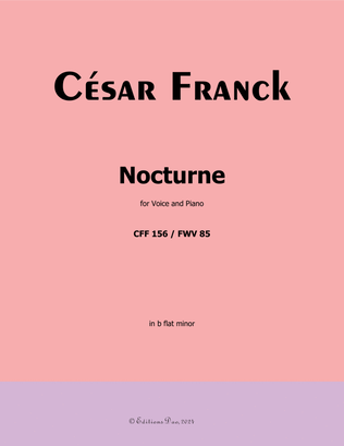 Nocturne, by César Franck, in b flat minor