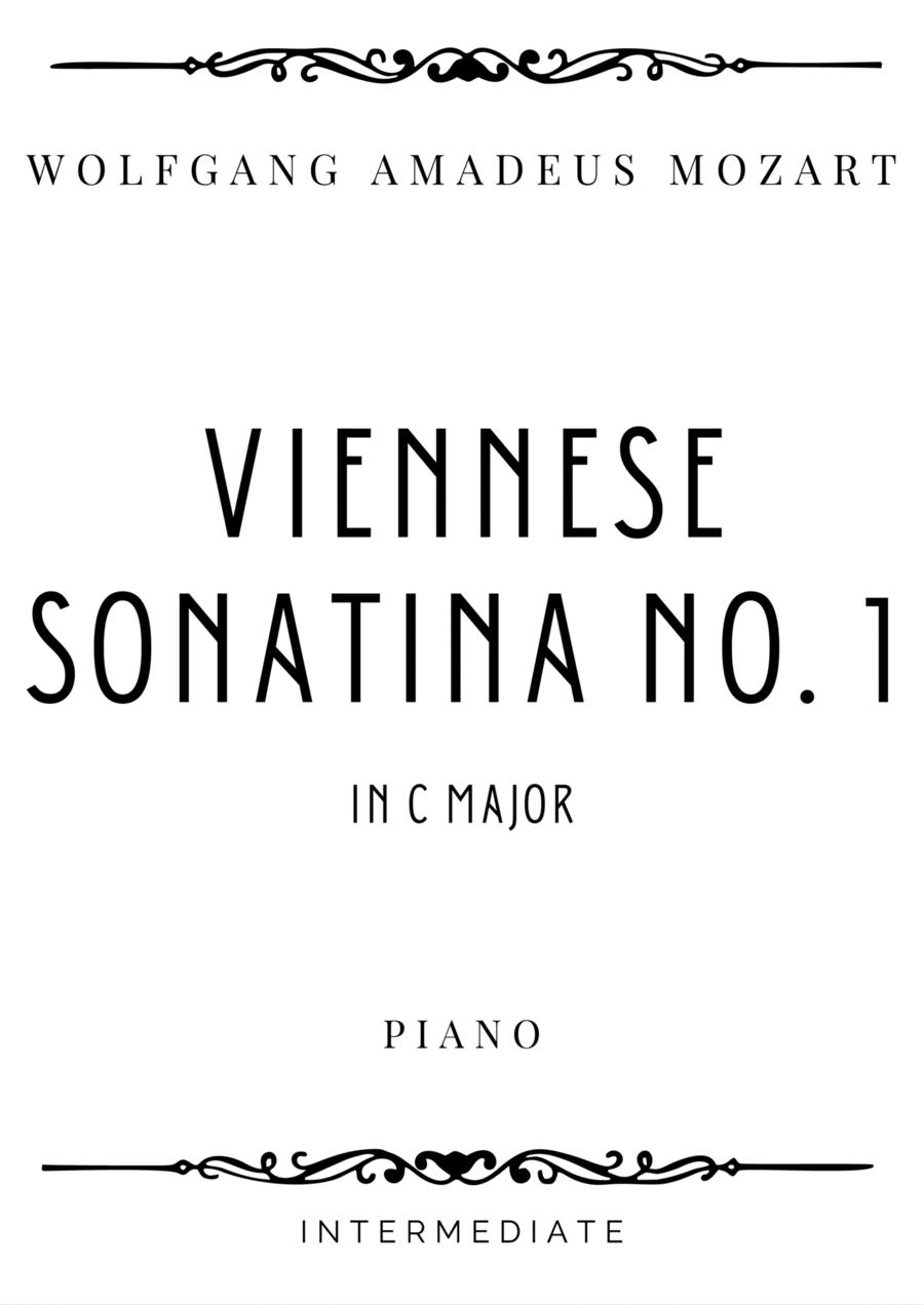 Mozart - Viennese Sonatina No. 1 - Intermediate Piano Method scores gallery preview page 1