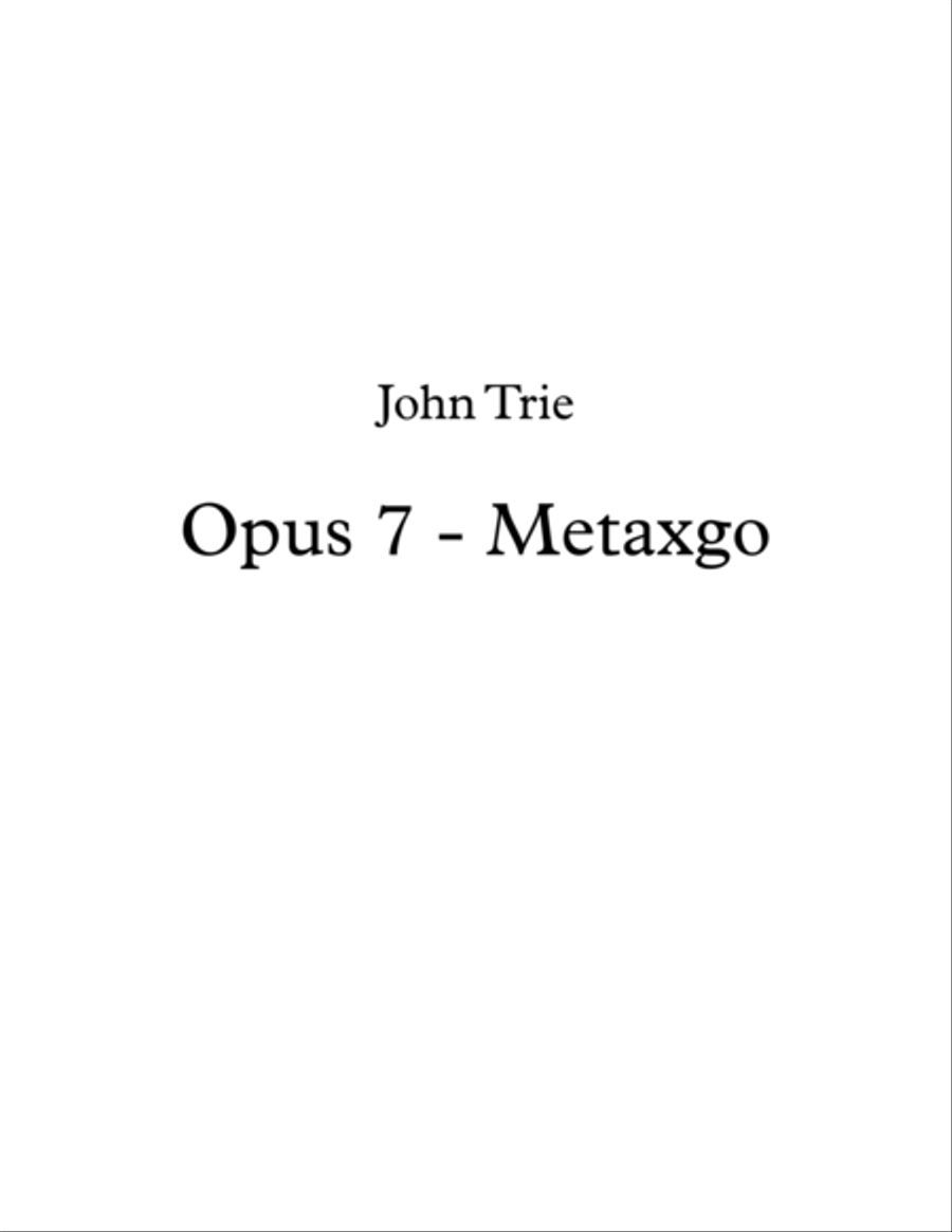Opus 7 - Metaxgo Opus 7 - Metaxgo Harmonium scores gallery preview page 1